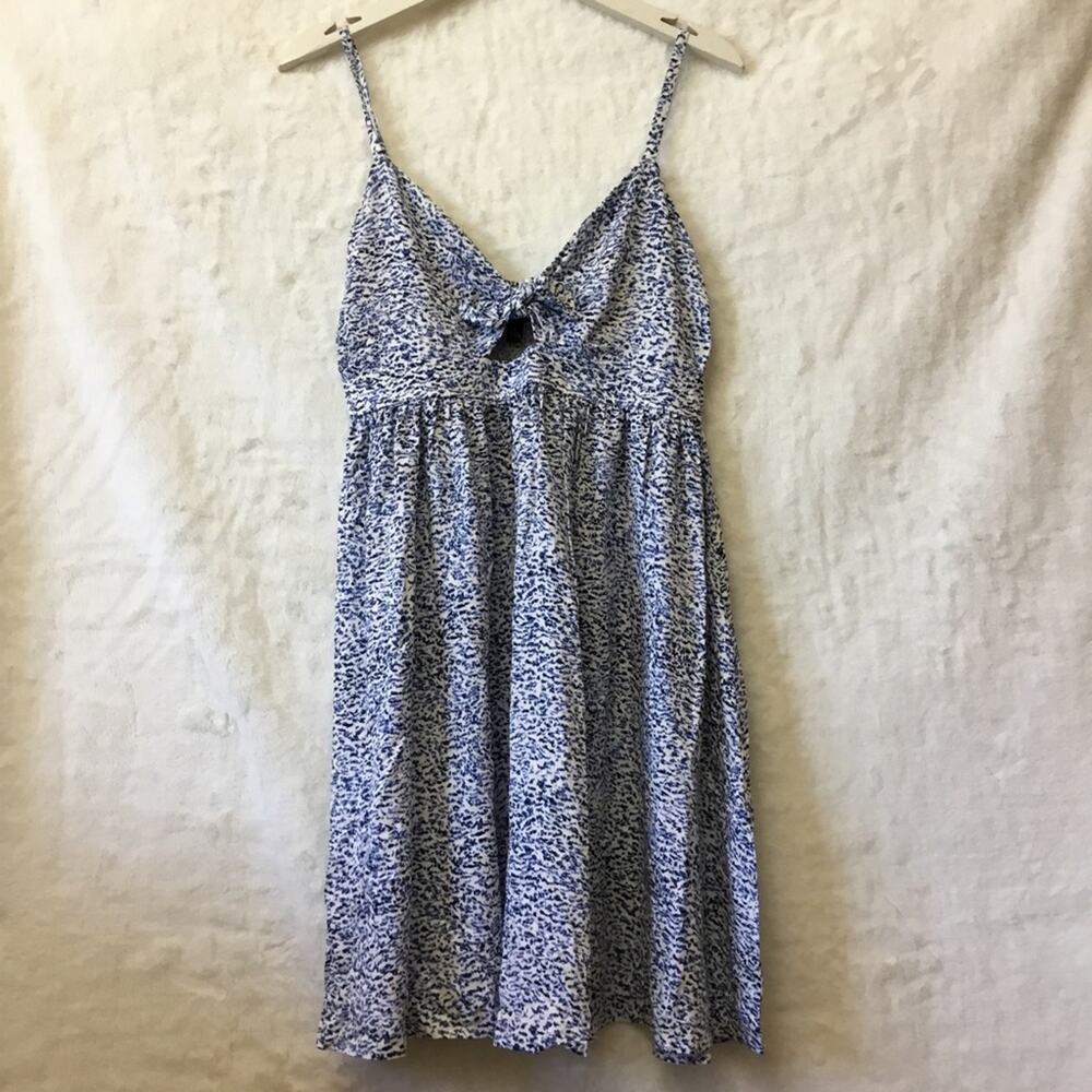 Banana Republic Blue Pattern Sleeveless Mini Dress